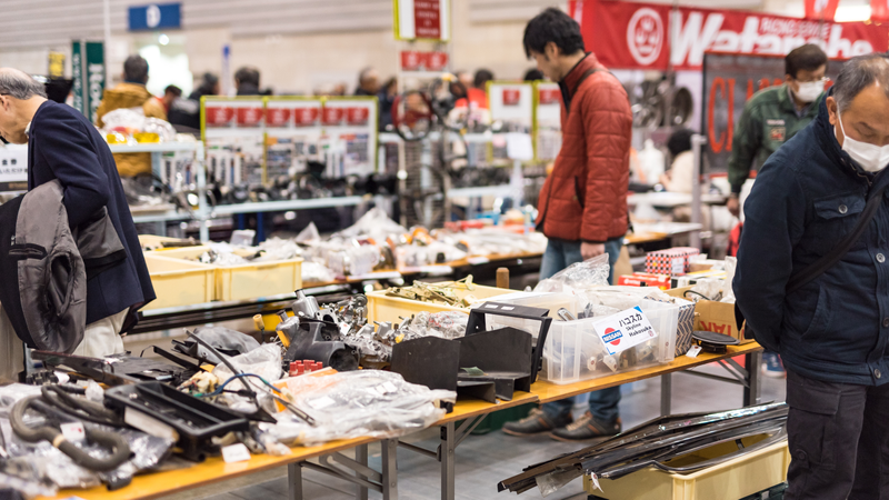 As well as a classic car show, it was also a place to buy and sell parts
